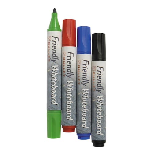 Friendly Whiteboardpenna icke-permanent alkoholbaserat pigmentbläck 1–3 mm tunn spets olika färger