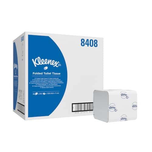 Kleenex® Ultravikt toalettpapper 2-lagers 200 ark 125 mm vit