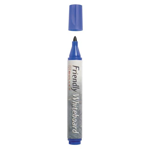Friendly Whiteboardpenna icke-permanent alkoholbaserat pigmentbläck 1–3 mm tunn spets blå