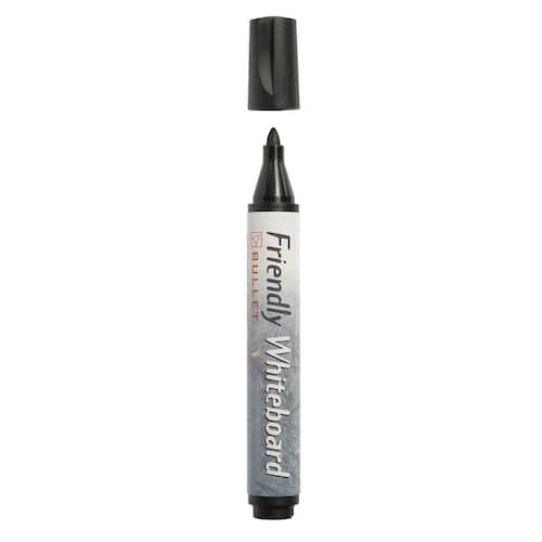 Friendly Whiteboardpenna icke-permanent alkoholbaserat pigmentbläck 1–3 mm tunn spets svart