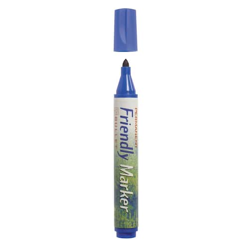Friendly Permanent märkpenna alkoholbaserat bläck 3 mm tunn spets blå