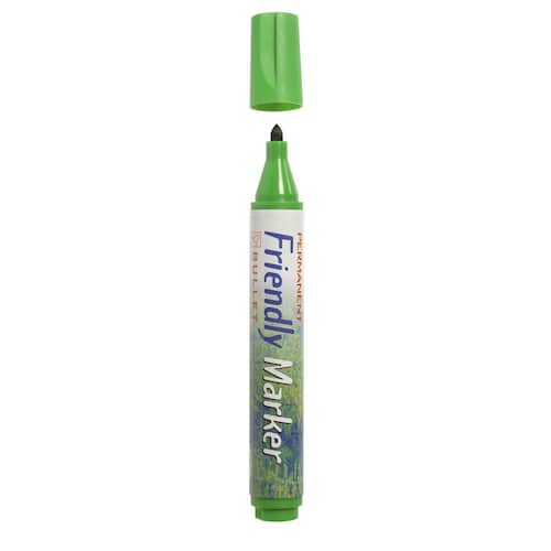 Friendly Permanent märkpenna alkoholbaserat bläck 3 mm tunn spets grön