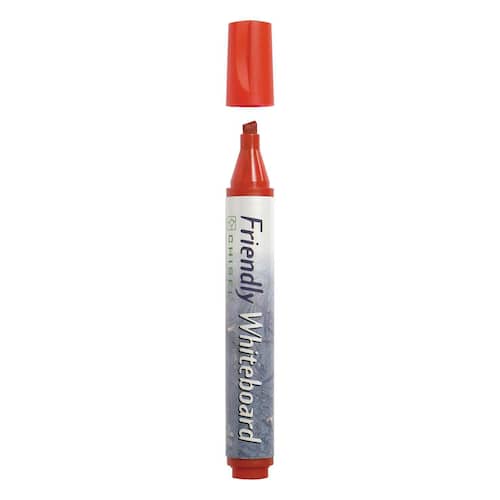 Friendly Whiteboardpenna icke-permanent alkoholbaserat bläck mediumspets röd