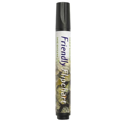 Friendly Friendly icke-permanent märkpenna för blädderblock mejselformad spets 2–5 mm linjebredd svart