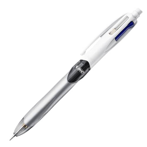 BIC® Flerfunktionspenna 4 Colours™ 1 mm kulspets och 0,7 mm HB-blyertsstift blandade färger: Svart blå röd