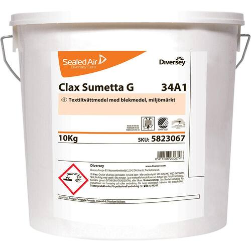 Diversey Tvättmedel Clax Sumetta Free pulver 10 kg