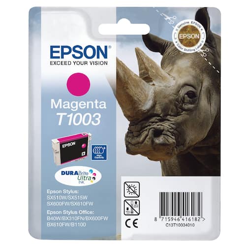 Epson Bläckpatron T1003 C13T10034010 Rhino DURABrite Ultra-bläck magenta singelförpackning