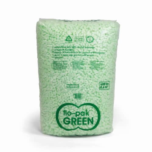 FLO-PAK Fyllnadsmaterial återanvändbara polystyren gröna 400 L