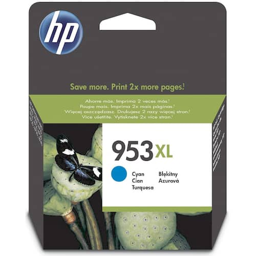 HP Bläckpatron 953XL F6U16AE cyan singelförpackning hög kapacitet