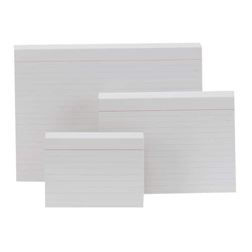 Esselte Ledkort liggande A5-format linjerade vita