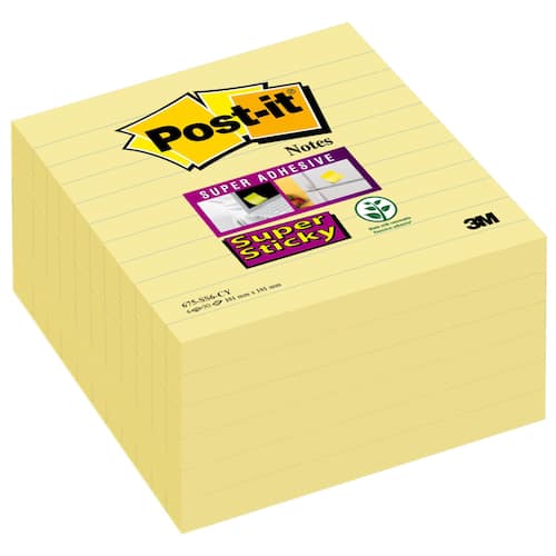 Post-it® Notes SS linjerade 101x101mm gul