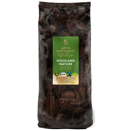 Arvid Nordquist Kaffe Highland Nature hela bönor 1000g