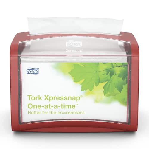 Tork Dispenser Xpressnap plast röd 155 x 201 x 150 mm