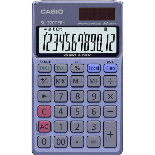 Casio Miniräknare SL-320TER+  med plånboksfordral