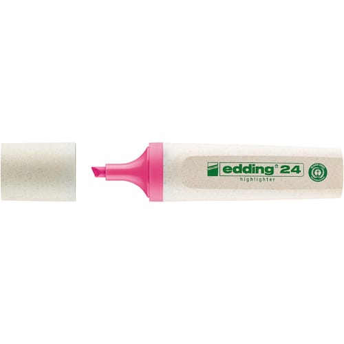 edding Överstrykningspenna 24 EcoLine platt pennkropp mejselformad spets 2–5 mm linjebredd rosa