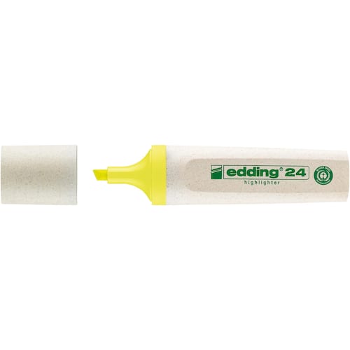 edding Överstrykningspenna 24 EcoLine platt pennkropp mejselformad spets 2–5 mm linjebredd gul