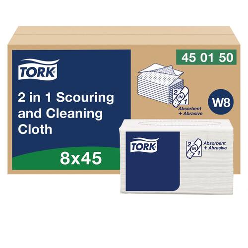 Tork Rengöringsduk Premium 2-i-1 W8 vit