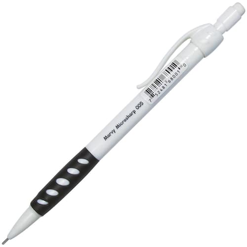 Marvy Stiftpenna Microsharp 0,5 mm stift pennkropp med greppzon vit