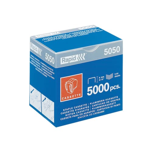 Rapid R5050 häftkassett 5 000 klamrar blå/vit