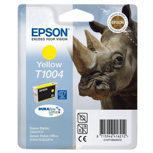 Epson Bläckpatron T1004 C13T10044010 Rhino DURABrite Ultra-bläck gul singelförpackning