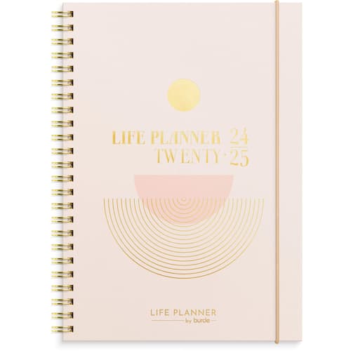 Läs mer om Burde Kalender Life Planner Pink A5 24/25