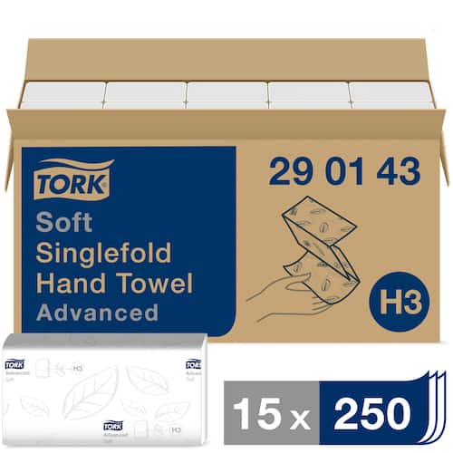 Tork Handduk H3 Advanced Singlefold 2-lags