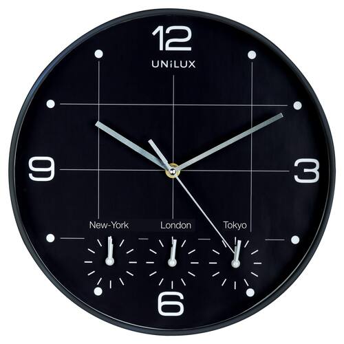 Unilux Väggklocka Unilux On Time Ø30,5 Cm Svart