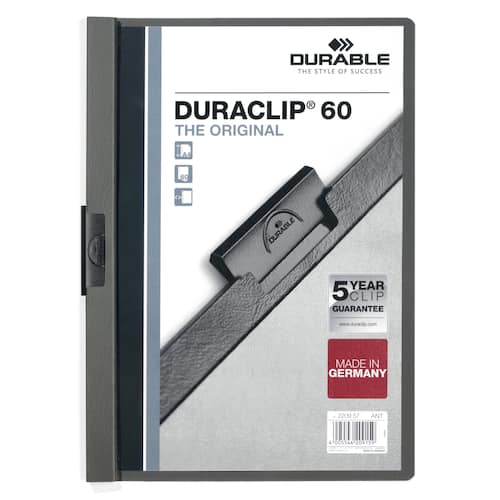 Durable Klämmapp DURACLIP 60 A4 60 ark antracitgrå