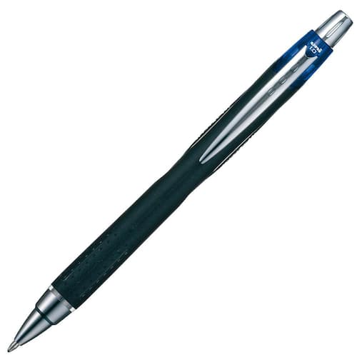 Uni-Ball Gelpenna med klickmekanism Jetstream spets på 1 mm blå pennkropp med greppzon blått bläck