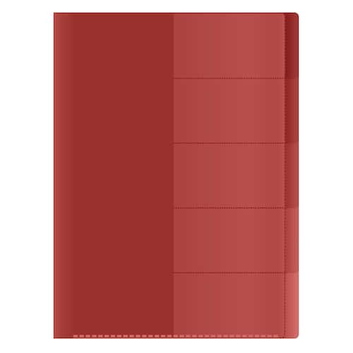 Sorteringsmapp 5-flik A4 polypropylen röd