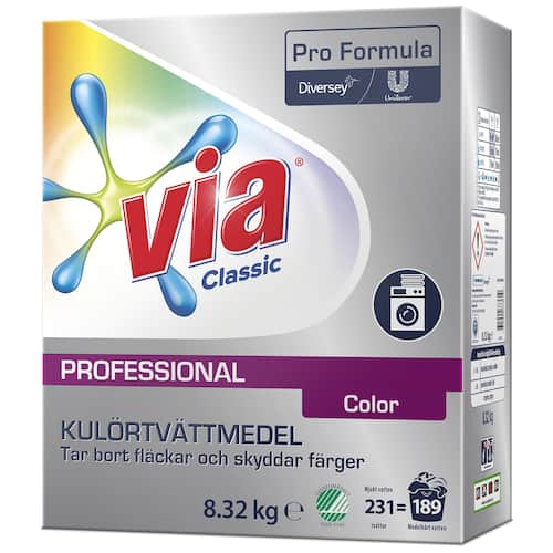 VIA Tvättmedel Pro Formula Color 8,32kg