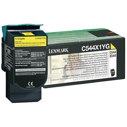 Lexmark Toner hög kapacitet gul singelförpackning C544X1YG