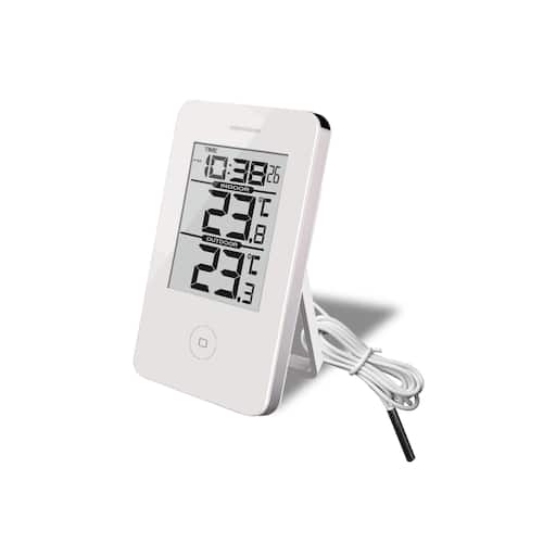 Staples Termometer TF Inne/Ute Digital + Klocka