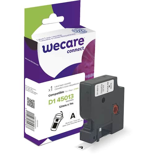 Wecare Tape 12mm Svart på Vit