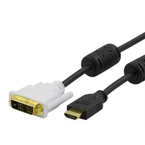 DELTACO Kabel HDMI-DVI Hane-Hane 1m