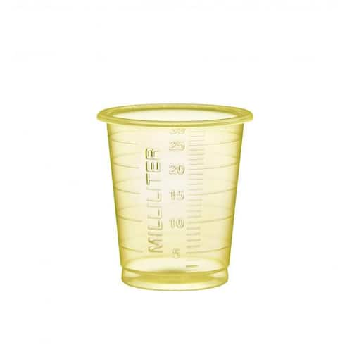 Non brand Medicinbägare Eco 30ml smal gul