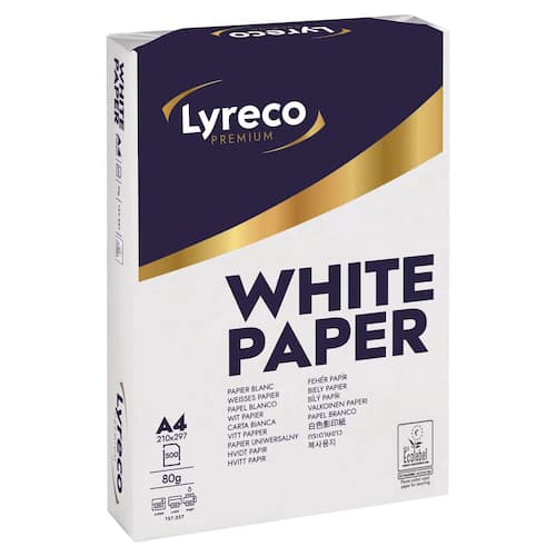 Lyreco PREMIUM Kopieringspapper Premium A4 80g ohålat