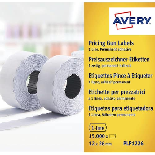 Avery Prismärkare Etiketter 1-LINE 26x12mm