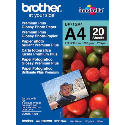 Brother A4-fotopapper för bläckstråleskrivare 260 g/m2 vitt
