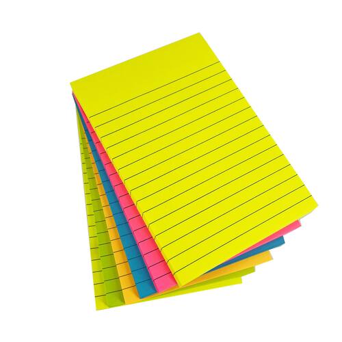 Lyreco Notes LYRECO Premium linjerade 100x150mm neon 6/fp