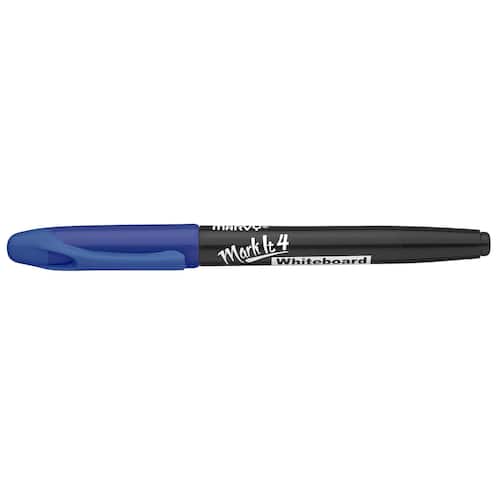 Marvy Whiteboardpenna MarkIt 4 icke-permanent alkoholbaserat bläck 2 mm mediumspets blå