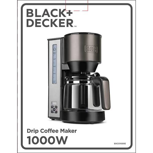 Black & Decker Kaffebryggare Timer 1000W rostfritt stål