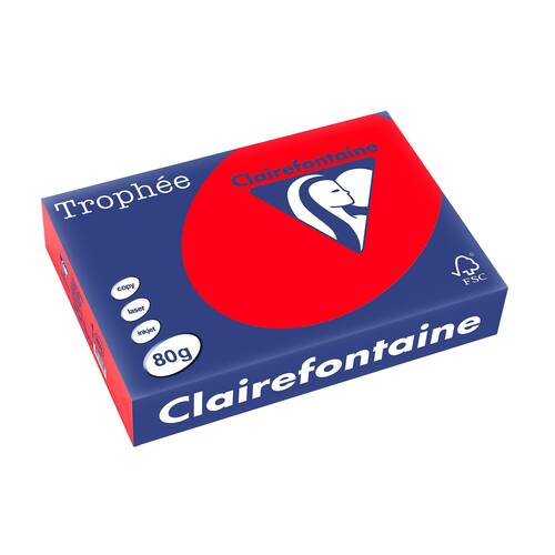 Clairefontaine Trophée A4 80 g färgat papper röd