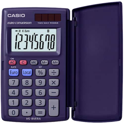 Casio Miniräknare HS-8VER svart