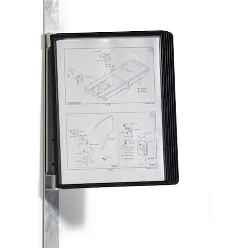 Durable VARIO® magnetiskt väggfäste SHERPA®-visningspaneler i A4-format metall svart
