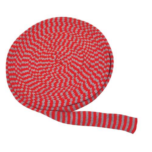 PLAYBOX Tubstickad väv 3 cmx10 m grå/röd
