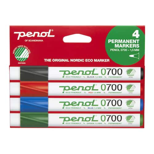 PENOL Märkpenna 0-700 perm 1,5mm 4 färg