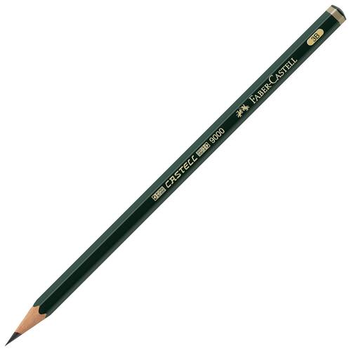 Faber-Castell Blyertspenna Castell 9000 3B-stift sexkantig pennkropp grön