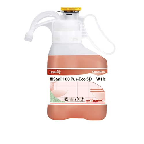 Diversey Sanitetsrengöring koncentrerad rengöringsvätska för våtrum Sani 100 Pur-Eco SD W1b flaska 1,4l