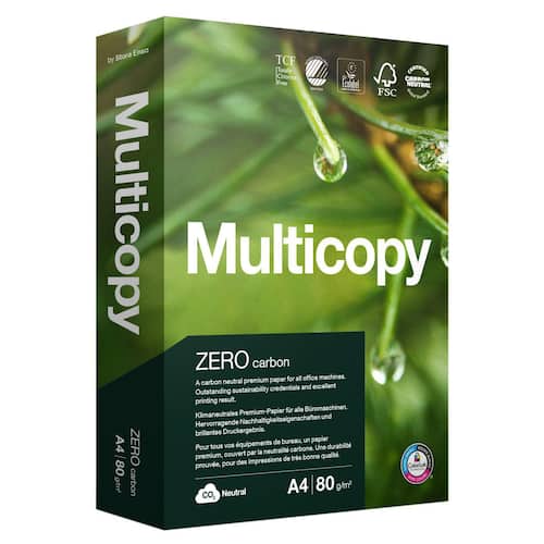 Multicopy Kopieringspapper Zero A4 papper 80g ohålat